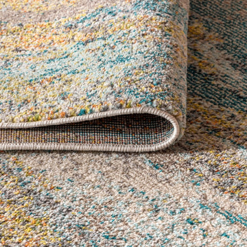 Contemporary Pop Modern Abstract Vintage Waterfall Area Rug